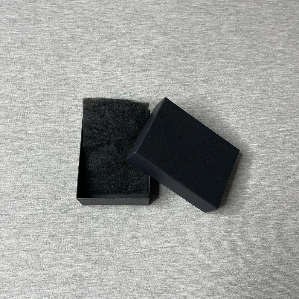 Macy’s Solid Black 4” x 3” Jewelry Necklace & Bracelet Gift Box